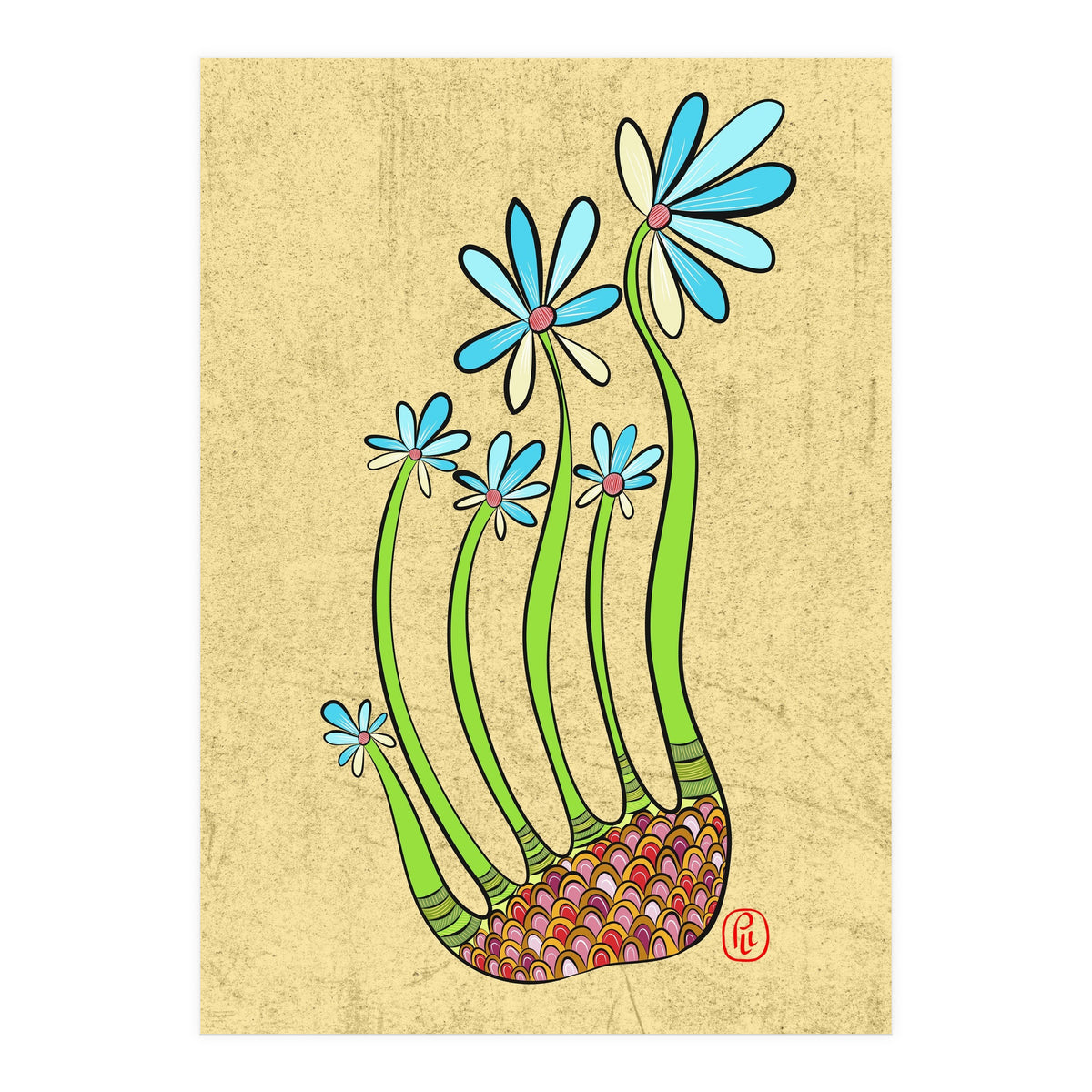 Blue Flowers (Print Only)