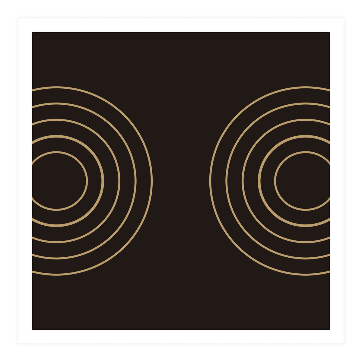 Golden circles | abstract minimal (Print Only)