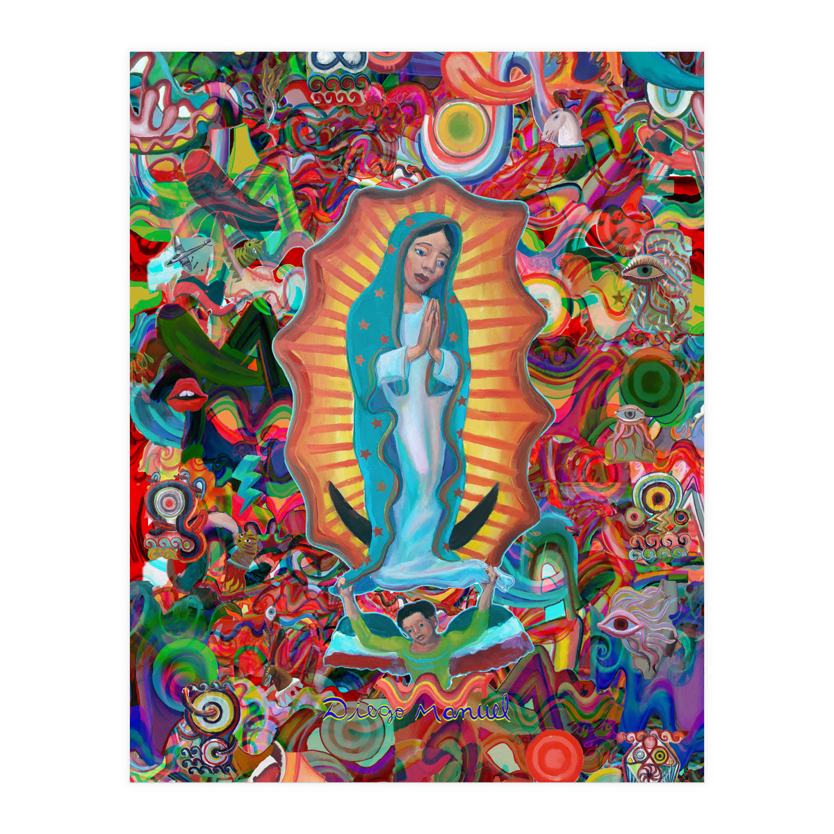 Virgen Y Graffiti 17 (Print Only)