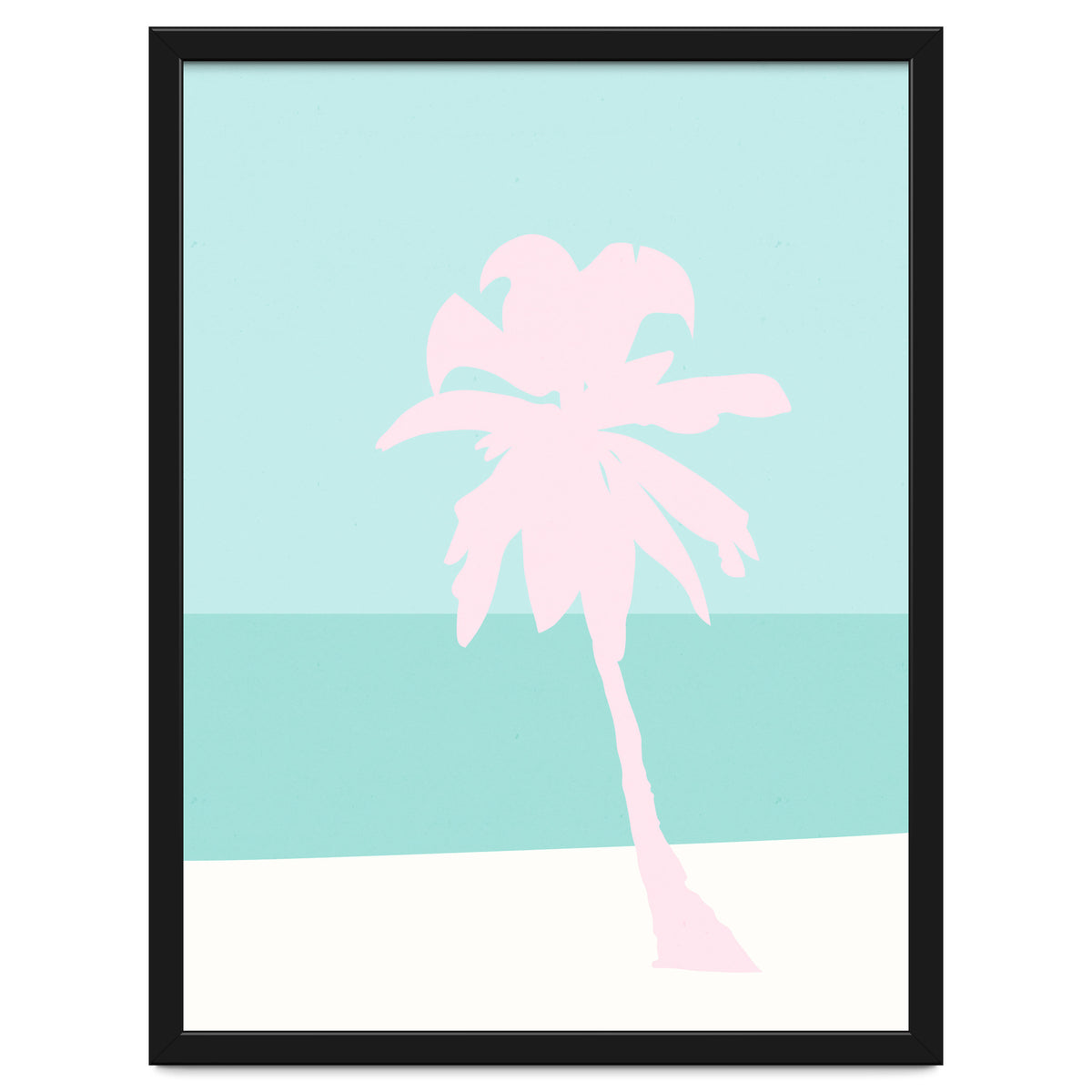 Minimal Palm Tree - Turquoise Coast