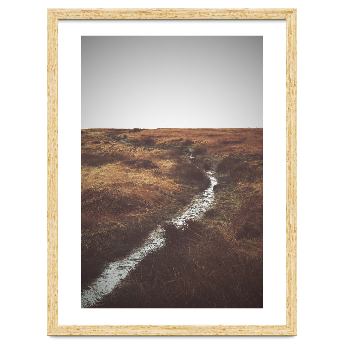 Bleak winter landscape of Saddleworth Moor