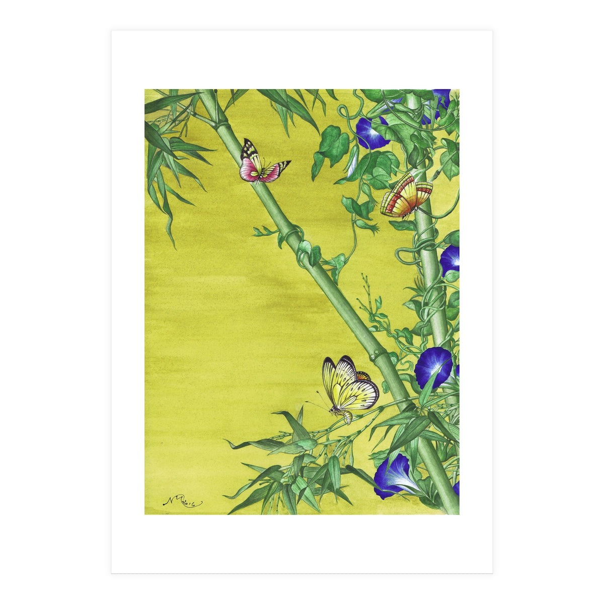Butterflies & Bamboo (Print Only)