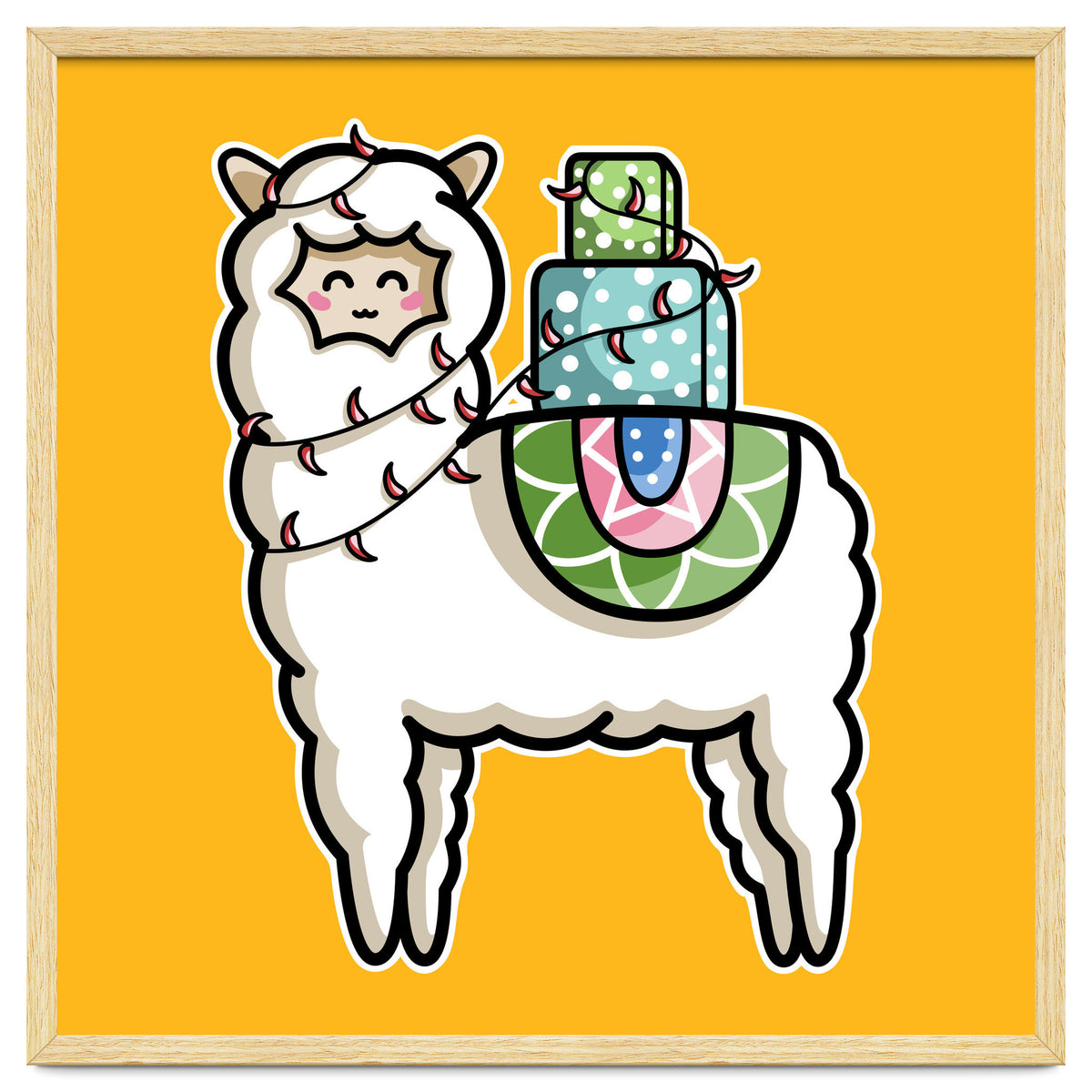 Kawaii Cute Gift Carrying Llama