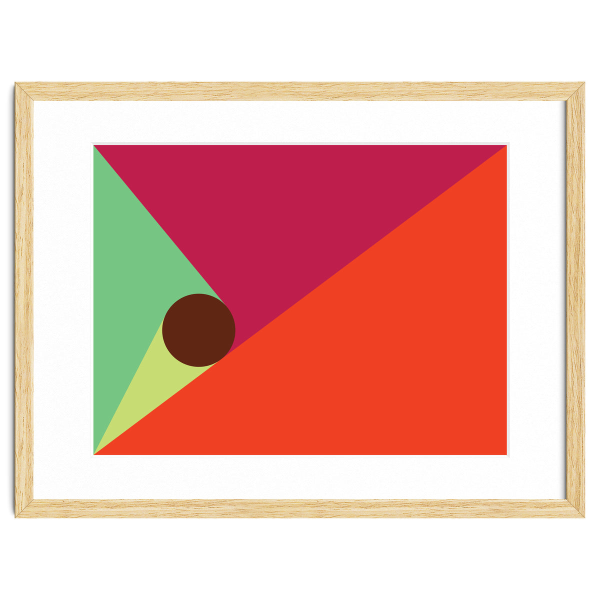 Geometric Shapes No. 25 - orange, mint & purple