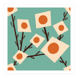 Blue Square Flower Bouquet (Print Only) thumbnail