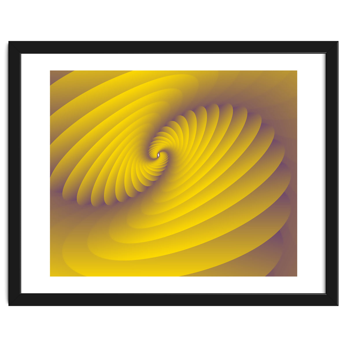 3d Abstract YELLOW Spiral Modern ART