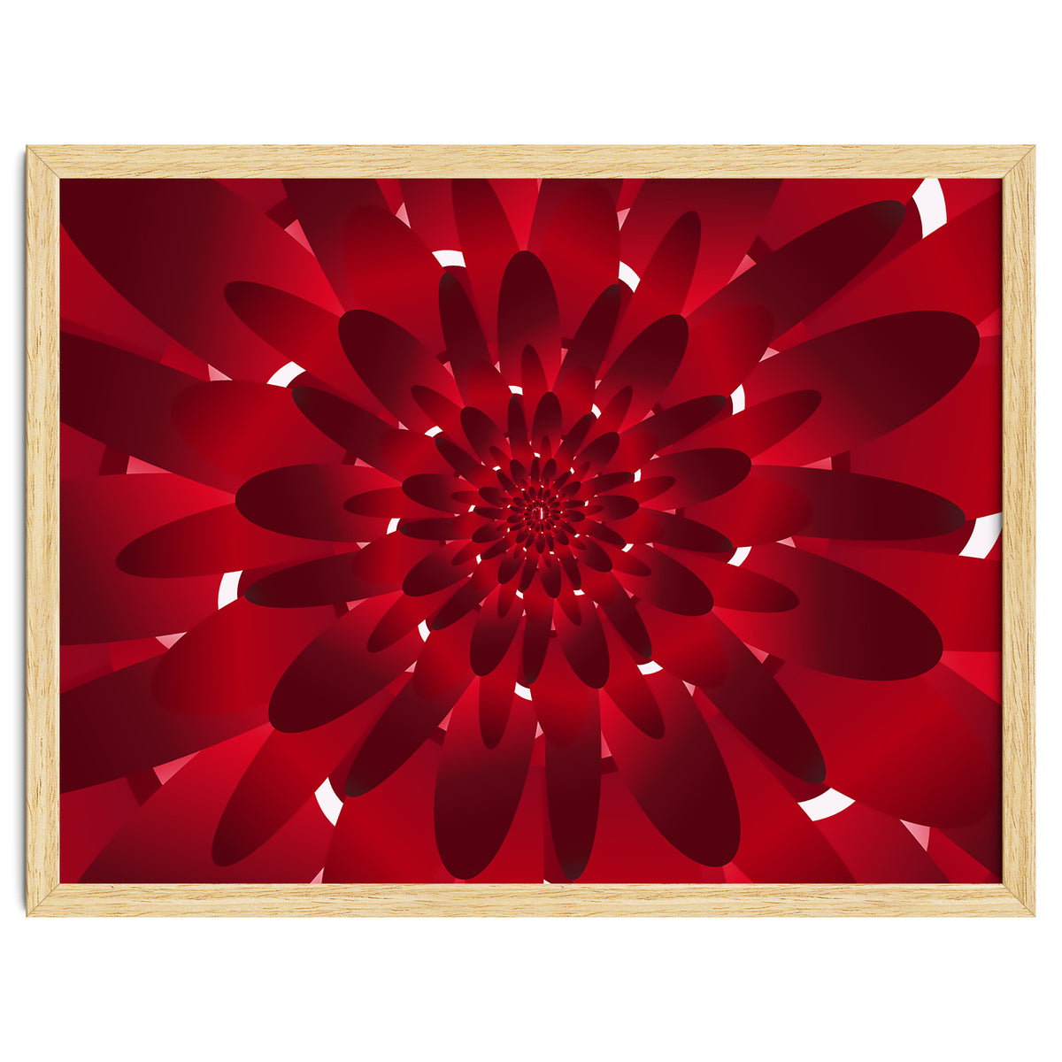 Abstract Modern Red Floral Design Art