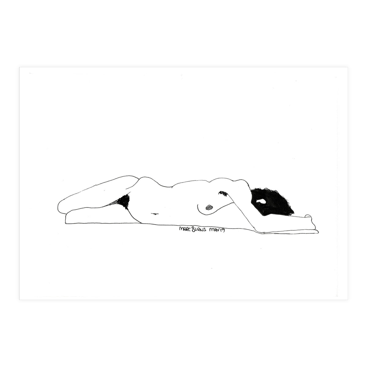 Untitled #1 - Lying nude figure (Print Only)
