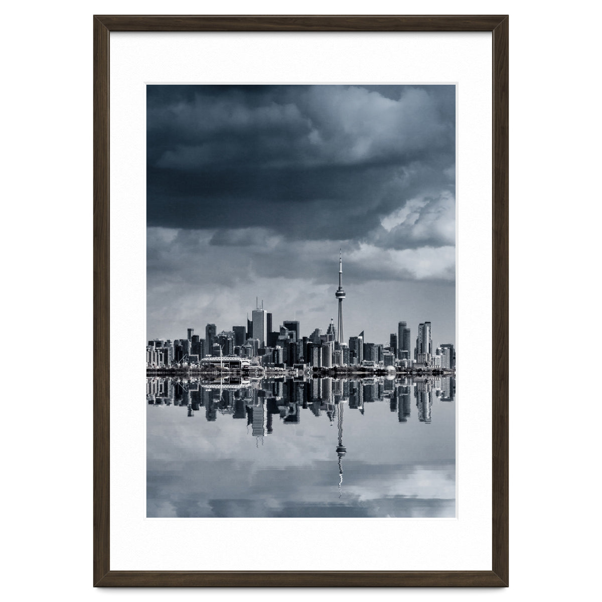 Toronto Skyline From Colonel Samuel Smith Park Reflection No 1