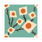 Blue Square Flower Bouquet (Print Only) thumbnail