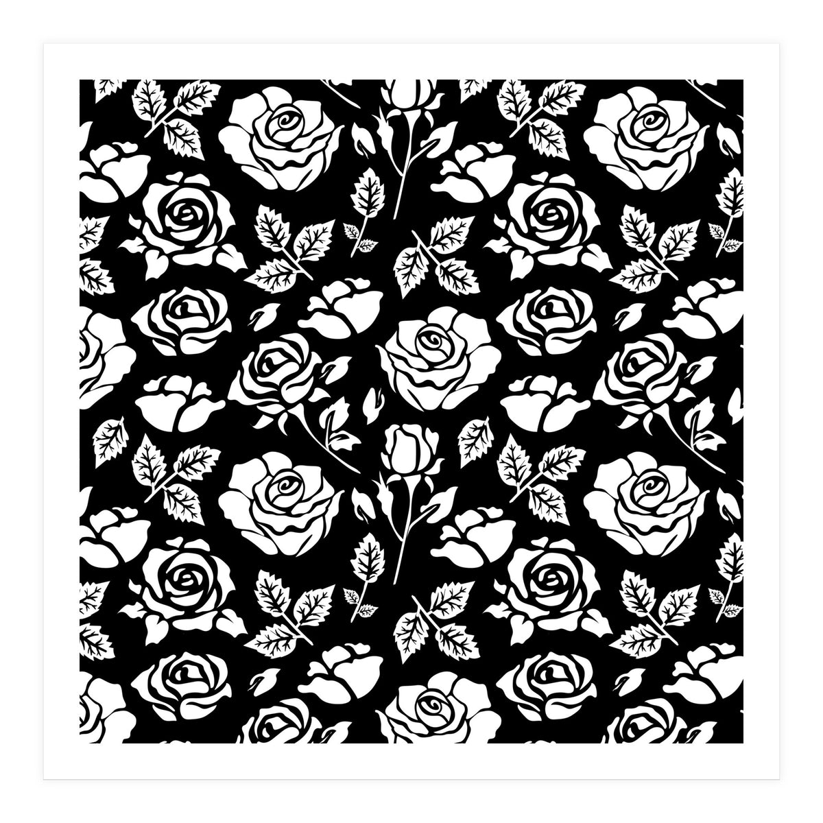 White Rose #illustration #pattern (Print Only)