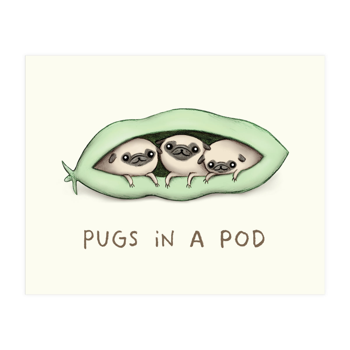 Pugs In A Pod (Print Only)