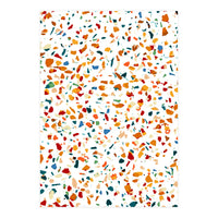 Tan Terrazzo | Eclectic Quirky Confetti Painting | Celebration Colorful Boho Happy Party Graphic  (Print Only)