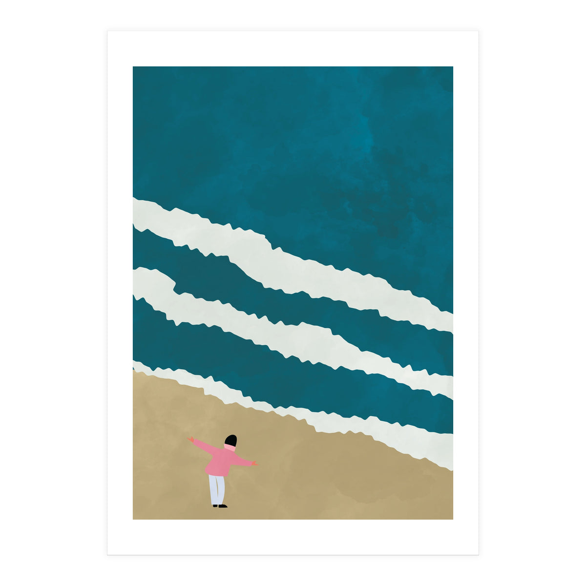Minimalist Beach Illustration (Print Only)