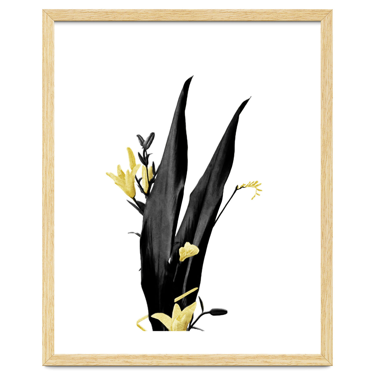 Flower Minimal Black And Gold 03