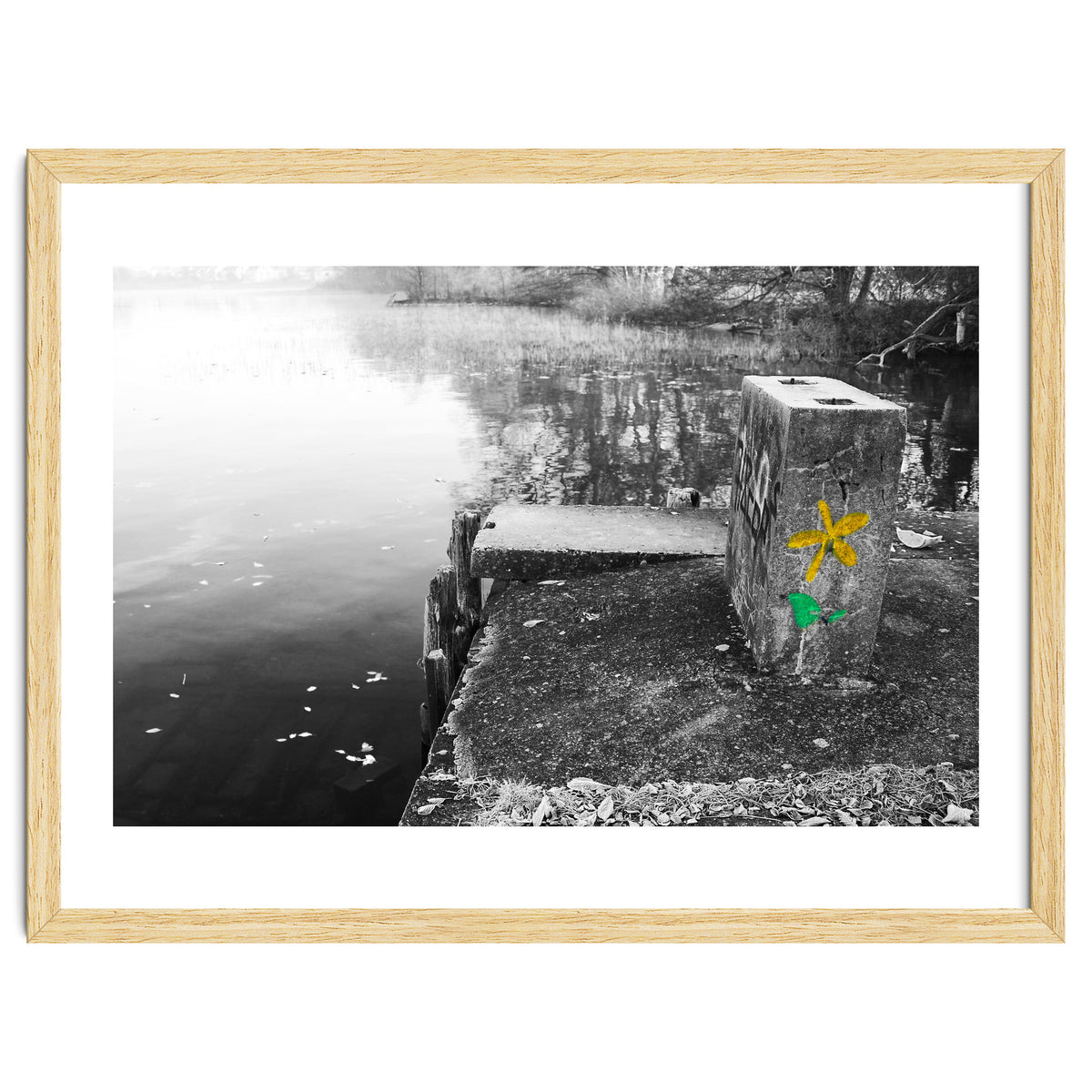 Frozen Ground Yellow Flower Street Art