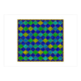 Ocean Breeze - Watercolor Moroccan Lattice (Print Only) thumbnail