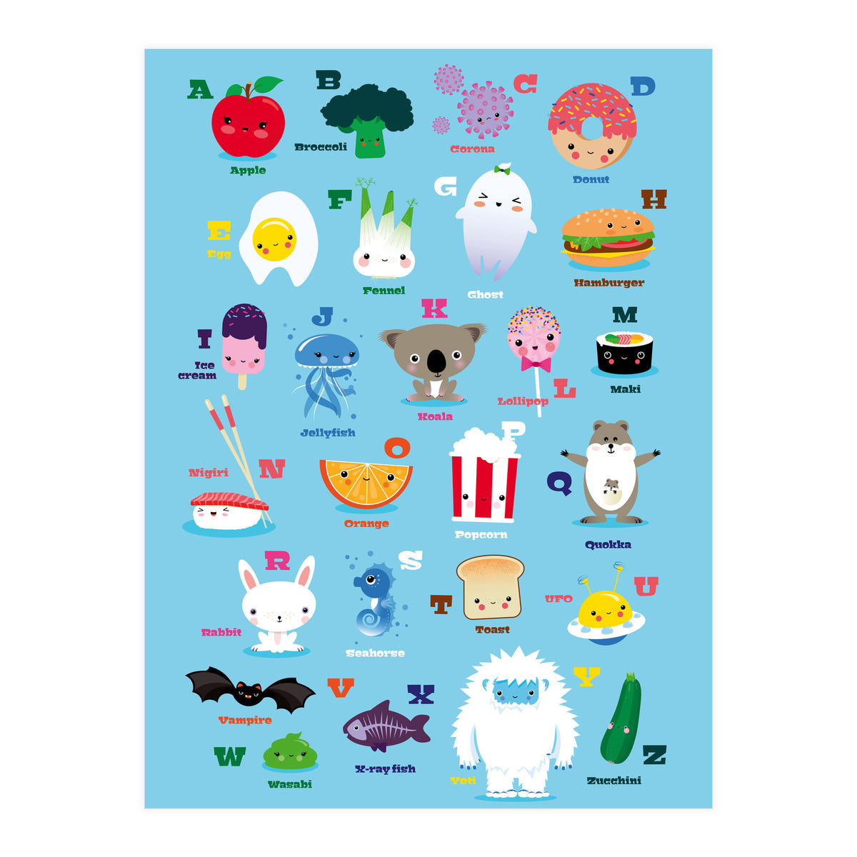 Nursery Kawaii Abc (Print Only)