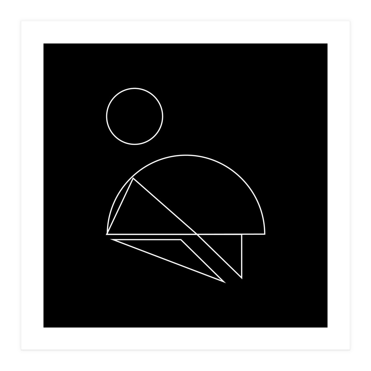 Mountain climber | minimal geometric (Print Only)