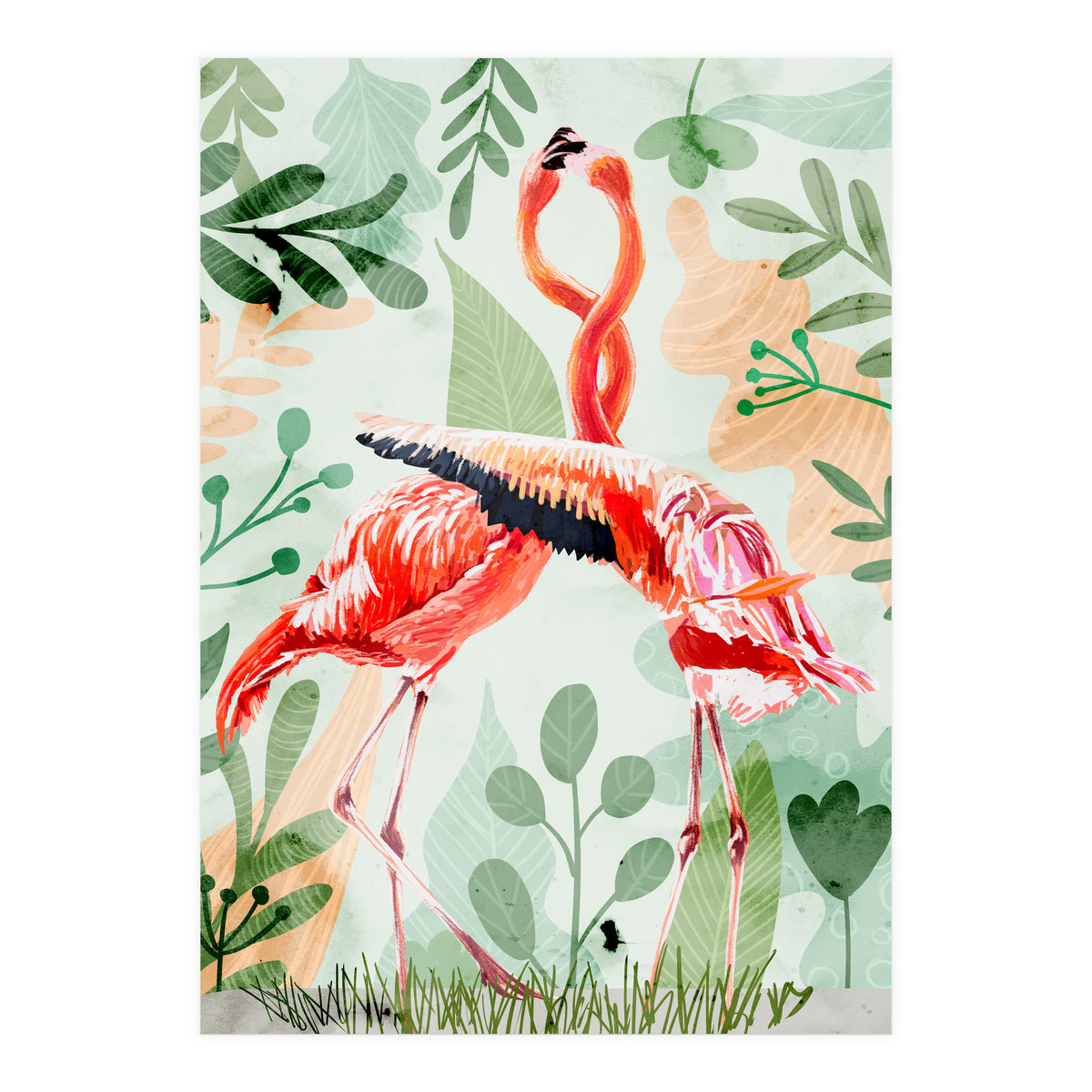 Flamingo Love (Print Only)