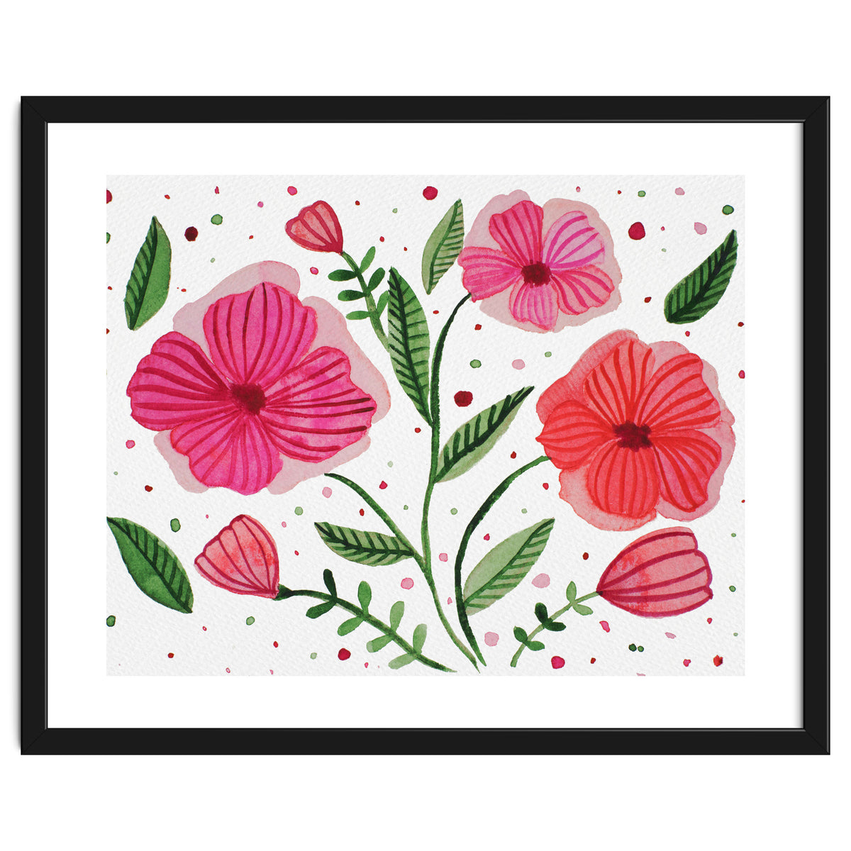 Cute whimsical floral illustration