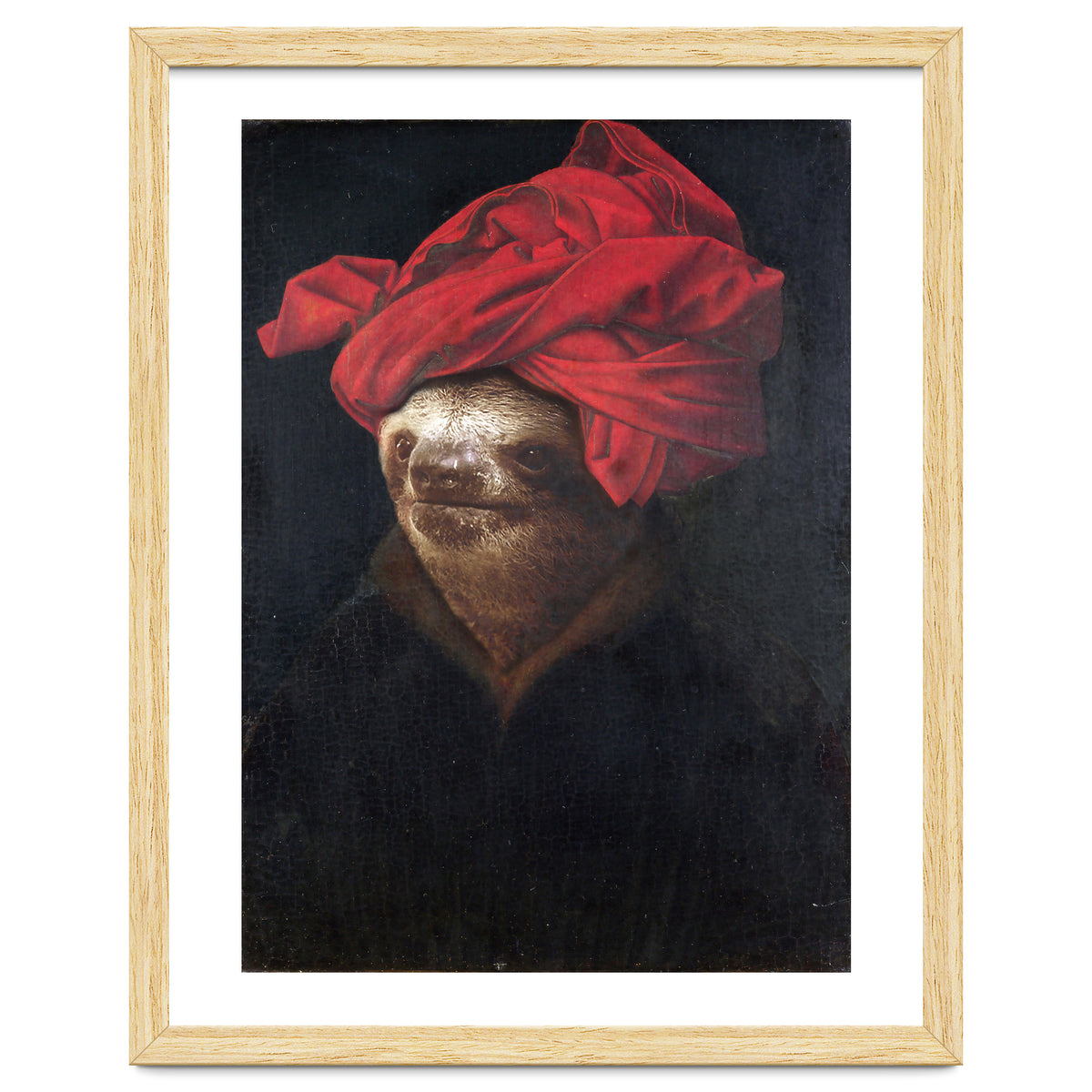 Sloth With Red Turban