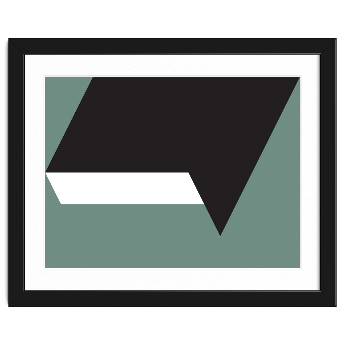 Geometric Shapes No. 85 - black, white & grey