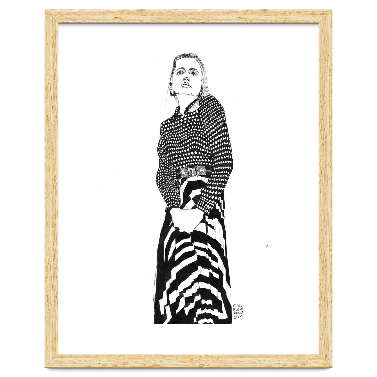 Untitled #40 - Woman in striped skirt