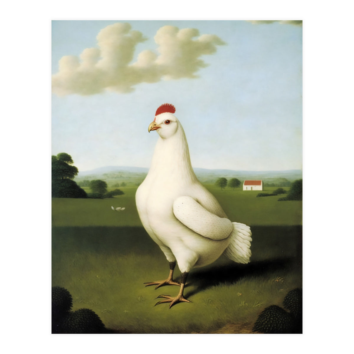 Chicken Classic Oil Painting (Print Only)