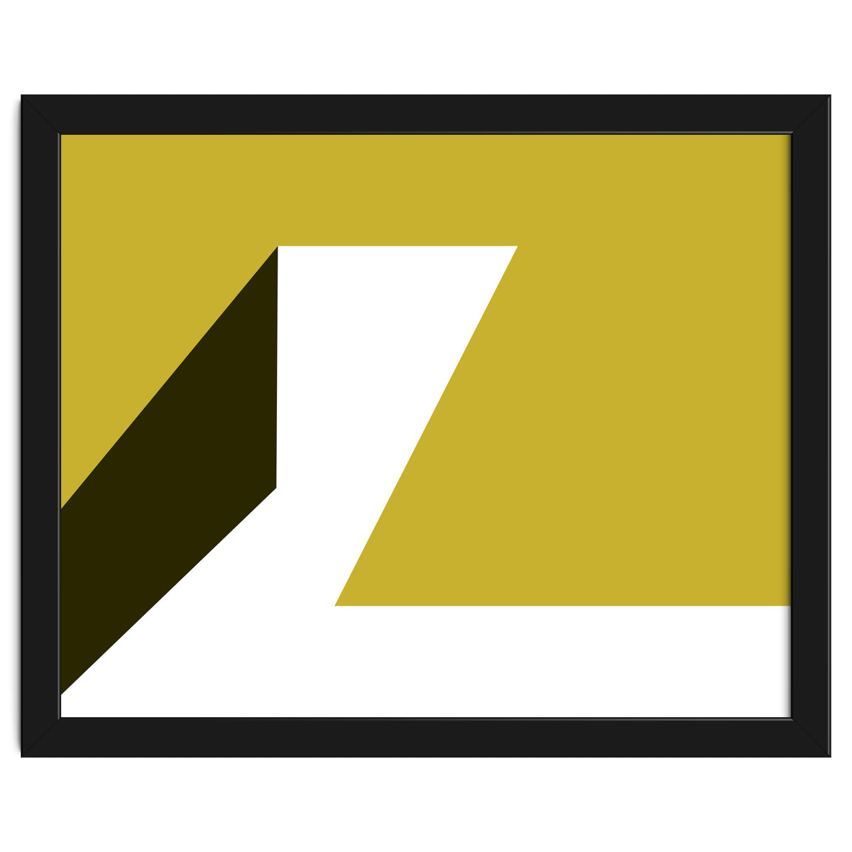 Geometric Shapes No. 78 - mustard, black & white