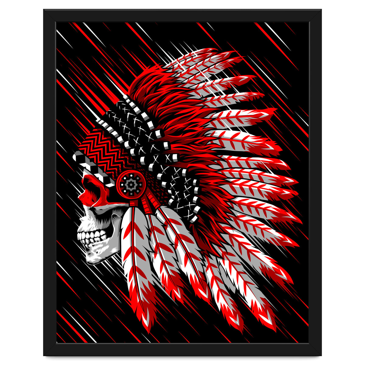 Skull indian chief