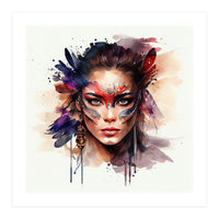 Watercolor Carnival Woman #9 (Print Only)