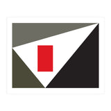 Geometric Shapes No. 86 - grey & red (Print Only) thumbnail