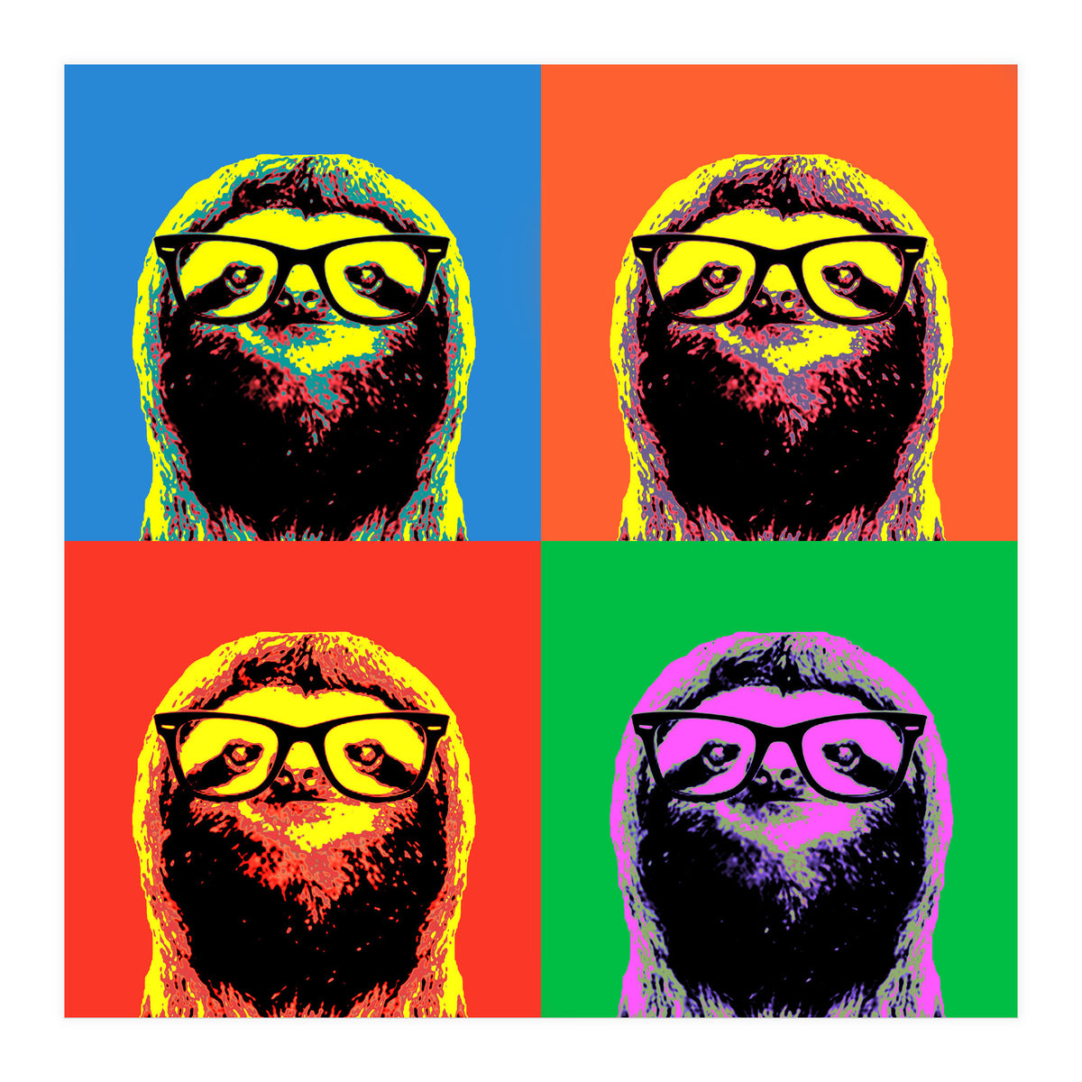 Four Colors Sloth (Print Only)