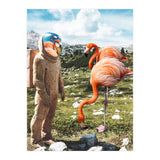Alternate Reality, Surrealism Digital Photography, Space Flamingo Astronaut Collage (Print Only) thumbnail