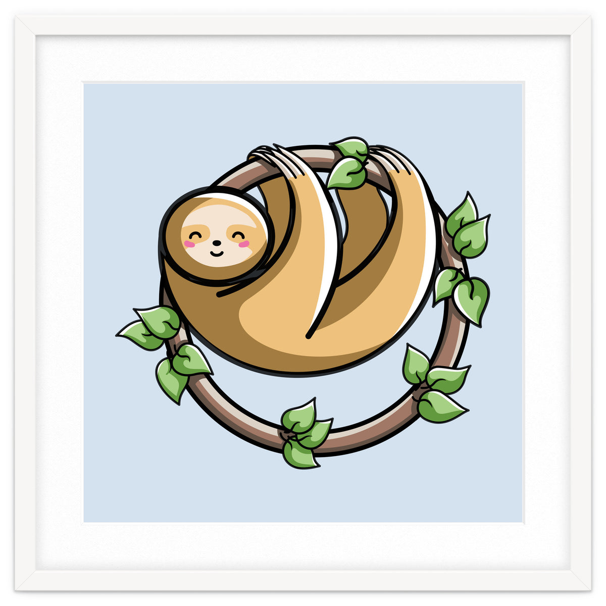Kawaii Cute Sloth Circle