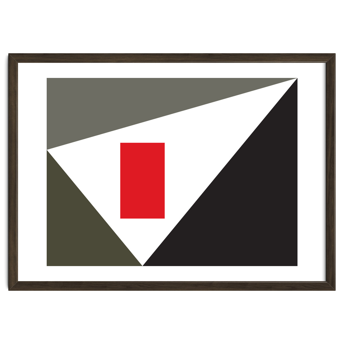 Geometric Shapes No. 86 - grey & red