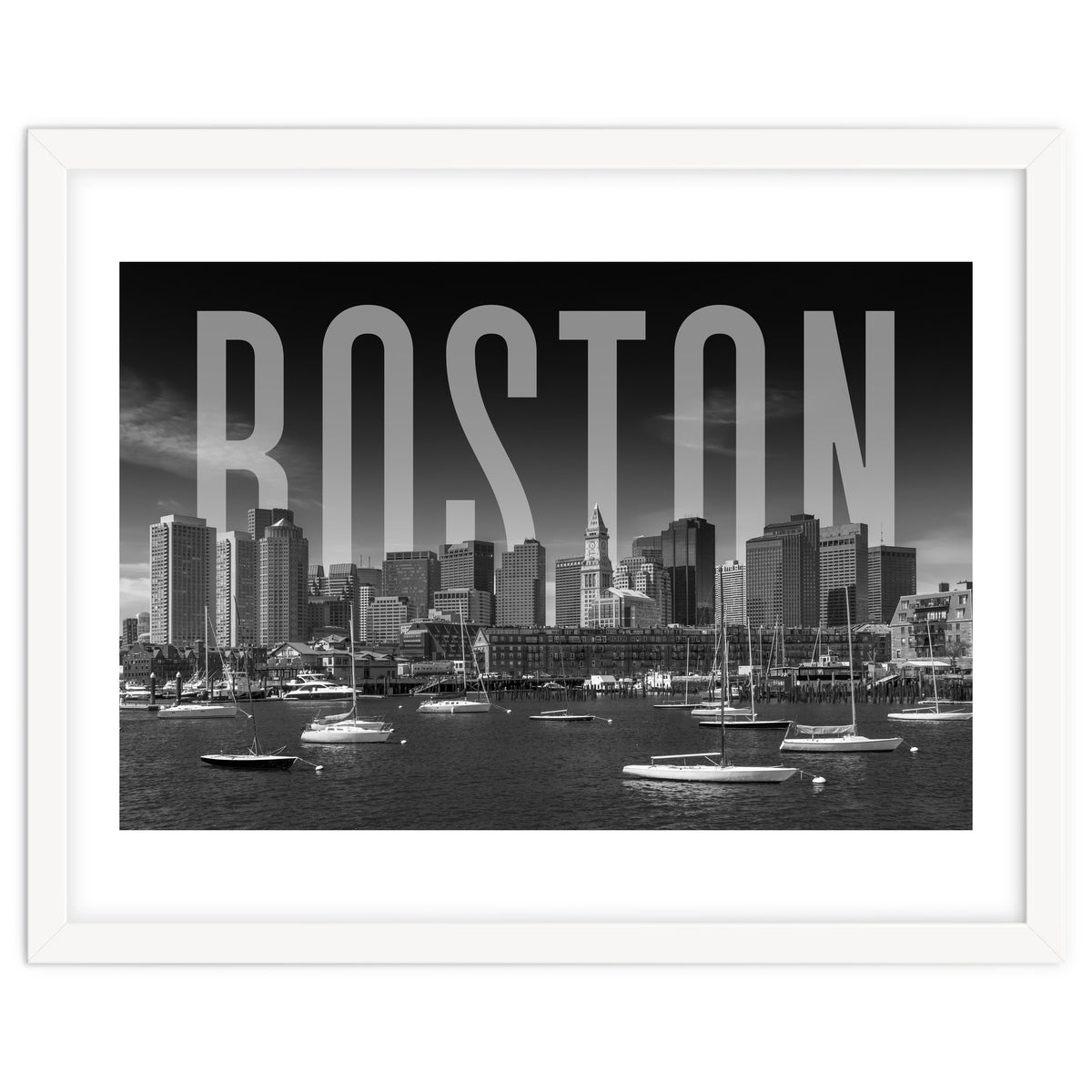 BOSTON Skyline | Monochrome