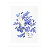 Protea Floral | Blue (Print Only) thumbnail