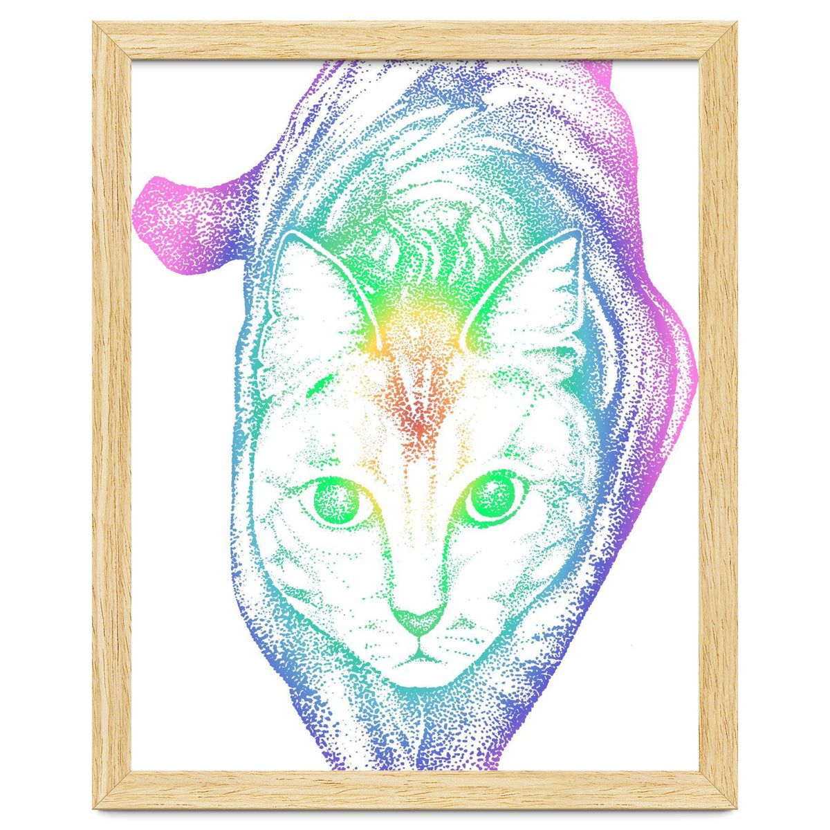 Rainbow Pastel Cat