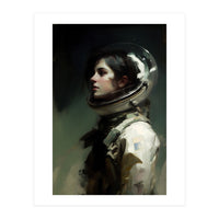 Gothic Astronaut Moody Dark Painting  (Print Only)