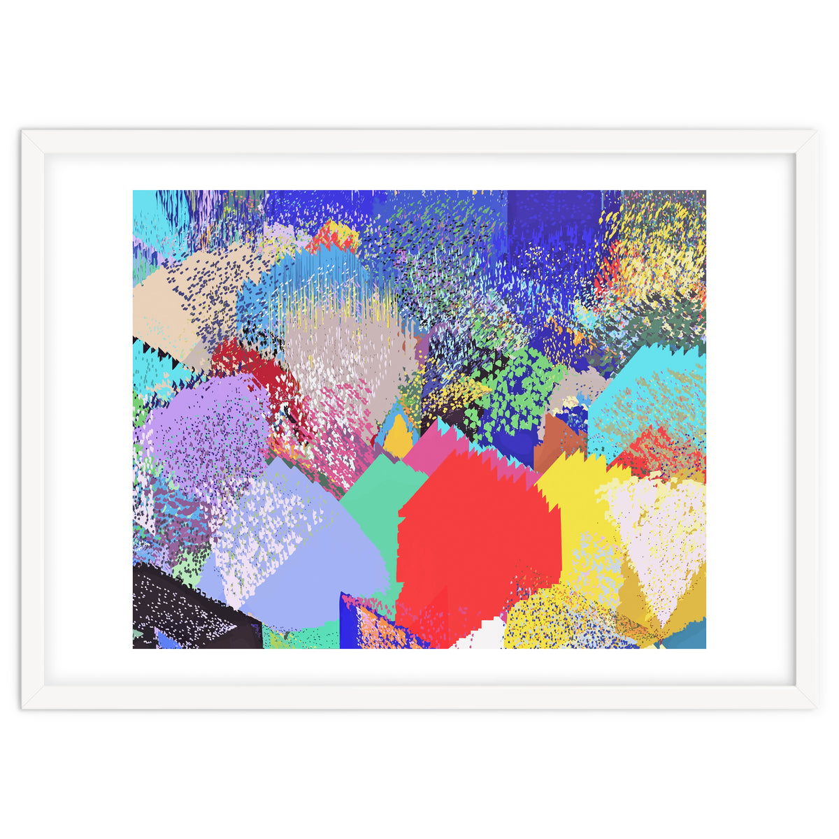 Modern Life, Abstract Contemporary Graphic Design, Eclectic Colorful Shapes