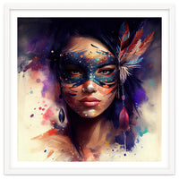 Watercolor Carnival Woman #1