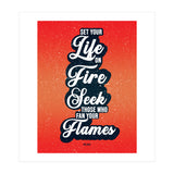 Set Your Life On Fire - Rumi Quote Typography (Print Only) thumbnail