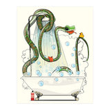Snake in the Bath, Funny Bathroom Humour (Print Only) thumbnail
