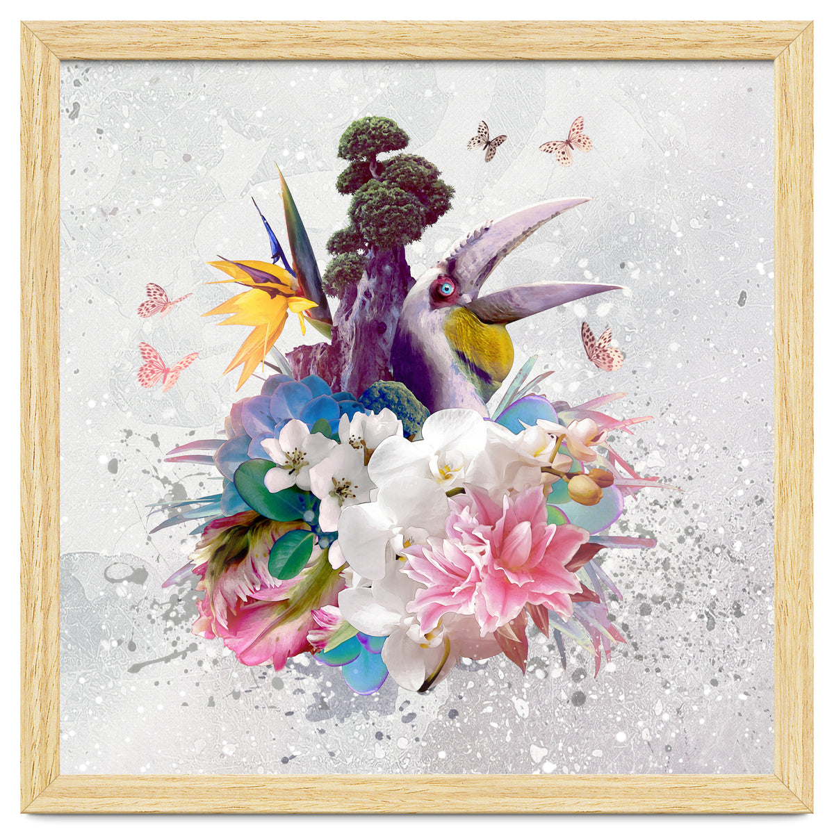 Floral Hornbill Grey