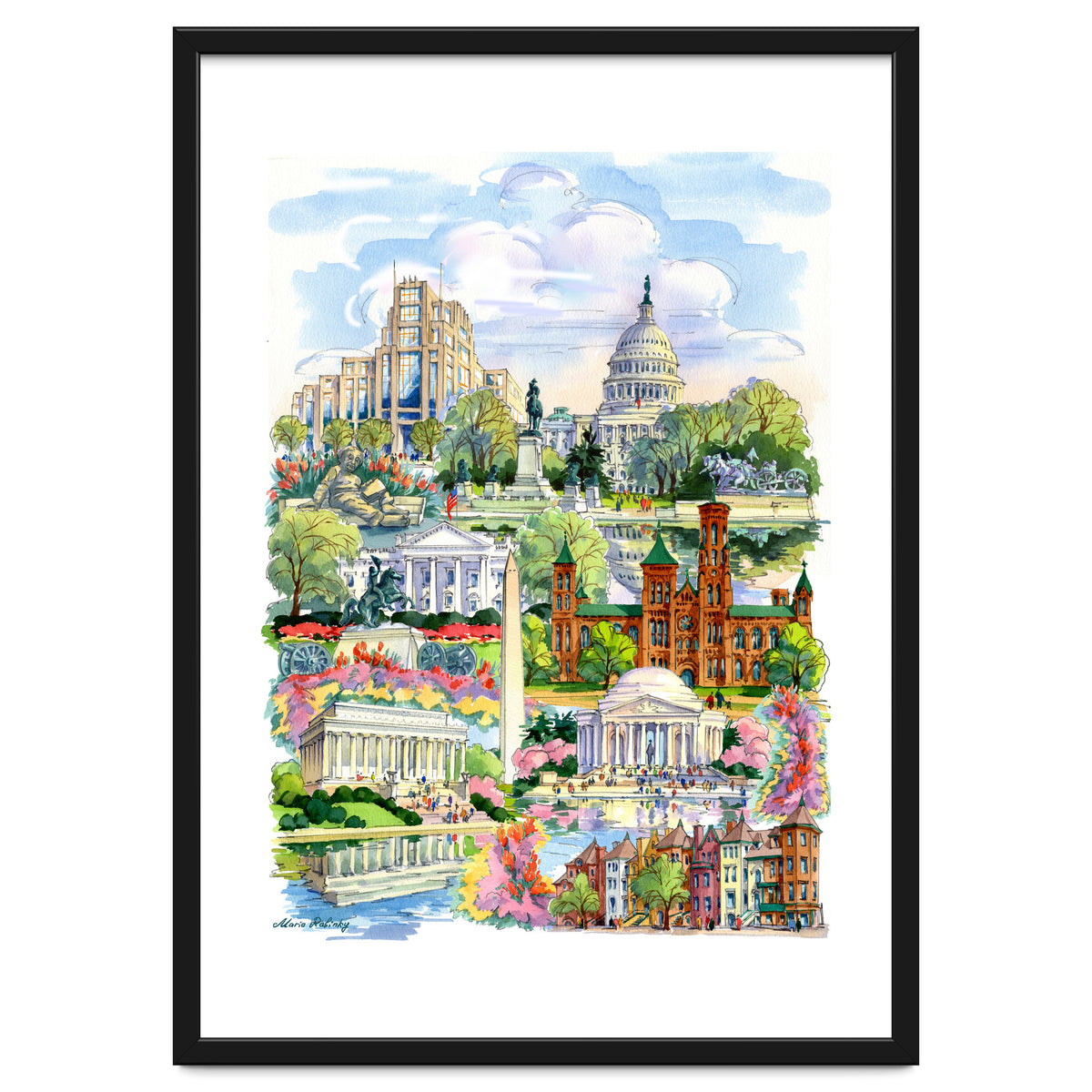 Washington District of Columbia Illustration