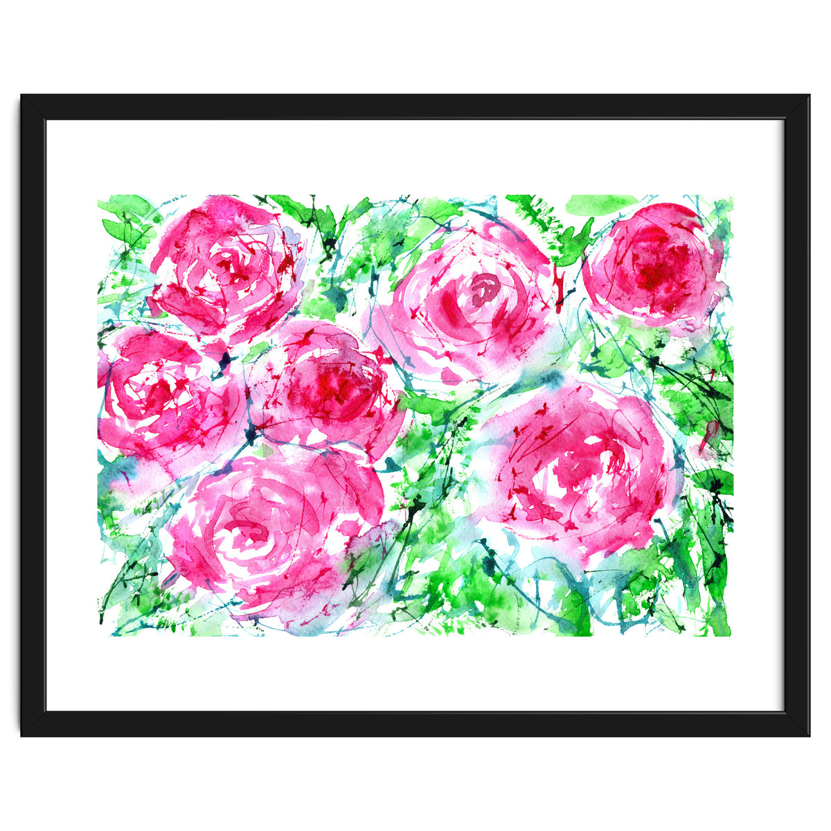 Blooming bouquet || watercolor roses