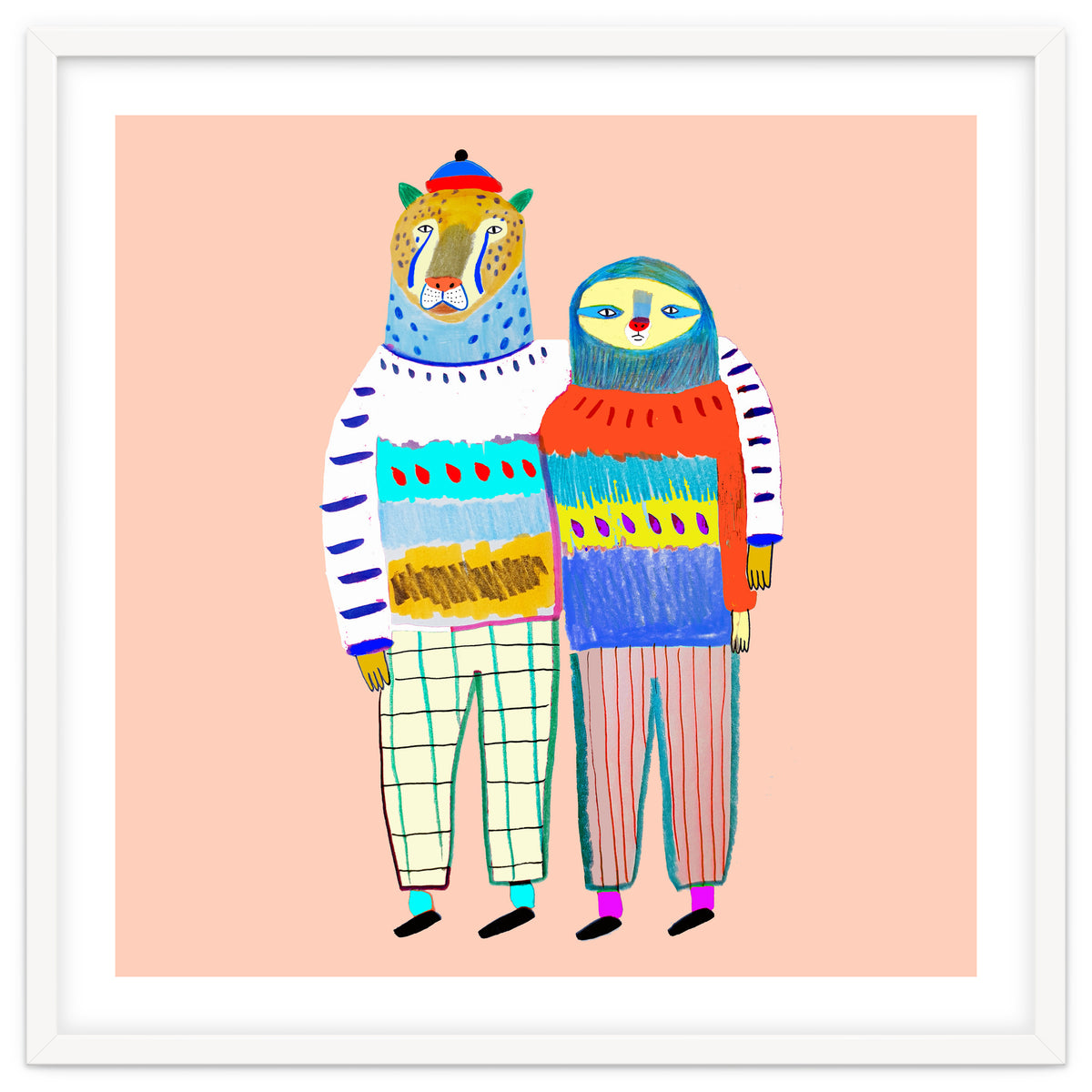 Leopard and Sloth Friends