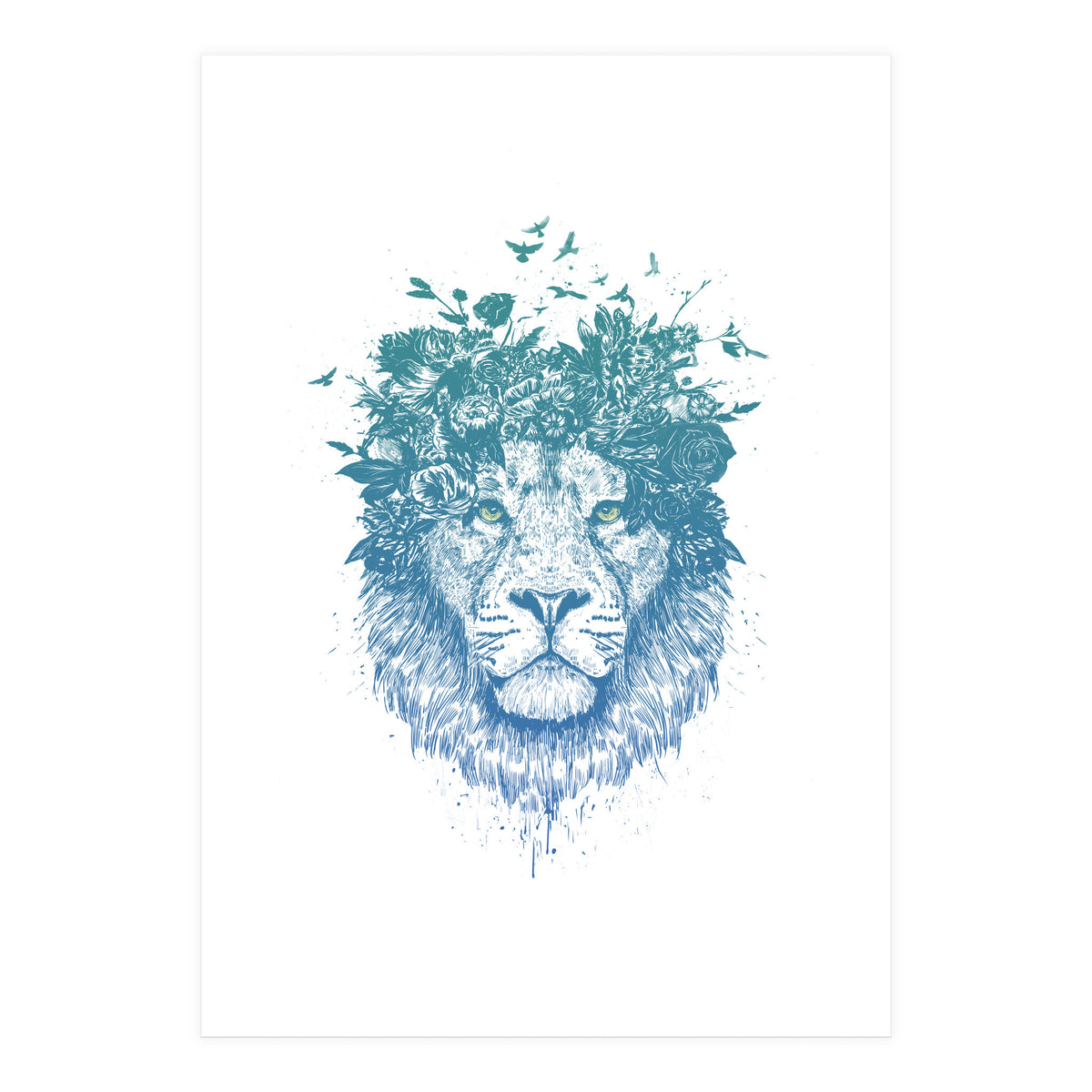 Floral Lion (Print Only)